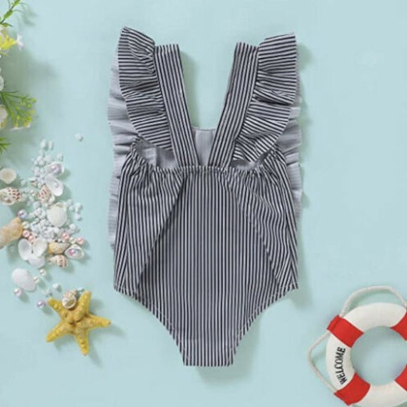 Younger Tree Infant Baby Swimsuit Black and White - Picture 2 of 6